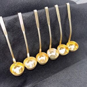 Vintage Chadwick Miller Co. Mini Gold Tone Aluminum Ladles Made In Japan 6pc